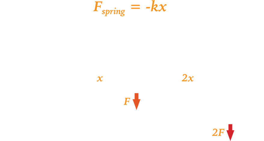 A diagram illustrating Hooke's law