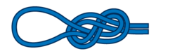 Figure eight on a Bight: A large knot with relatively gradual bends as compared to an overhand and is easily recognized by the tell tale “8” shape.