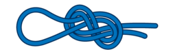 Figure Eight Follow Through: A large knot with relatively gradual bends as compared to an overhand and is easily recognized by the tell tale “8” shape that is used to tie in the end of the rope.